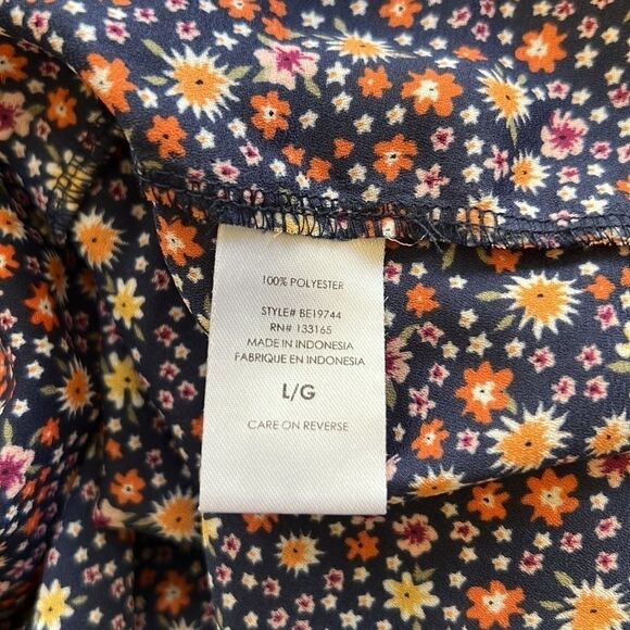 Nordstrom Everleigh Floral Ruffle Blouse Size Large - Picture 9 of 11